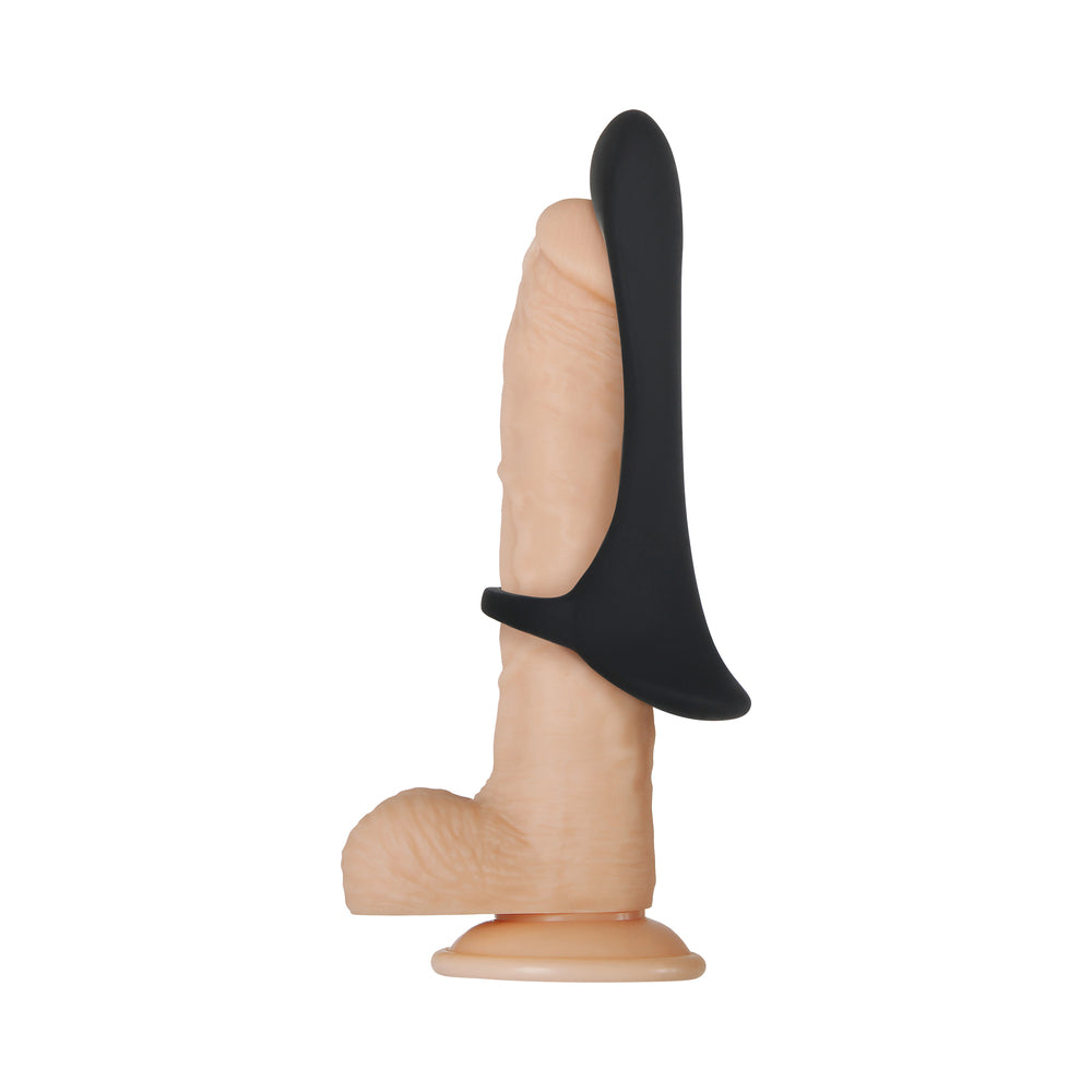 Zero Tolerance Cock Armor Rechargeable Vibrating Silicone Cock Sheath Black - Fantasies Boutique