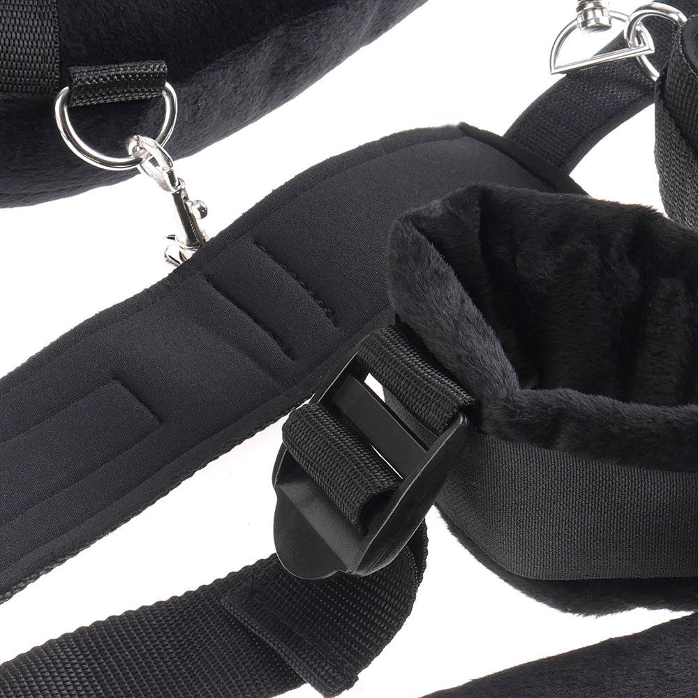 Fetish Fantasy Series Adjustable Position Master with Cuffs Black - Fantasies Boutique