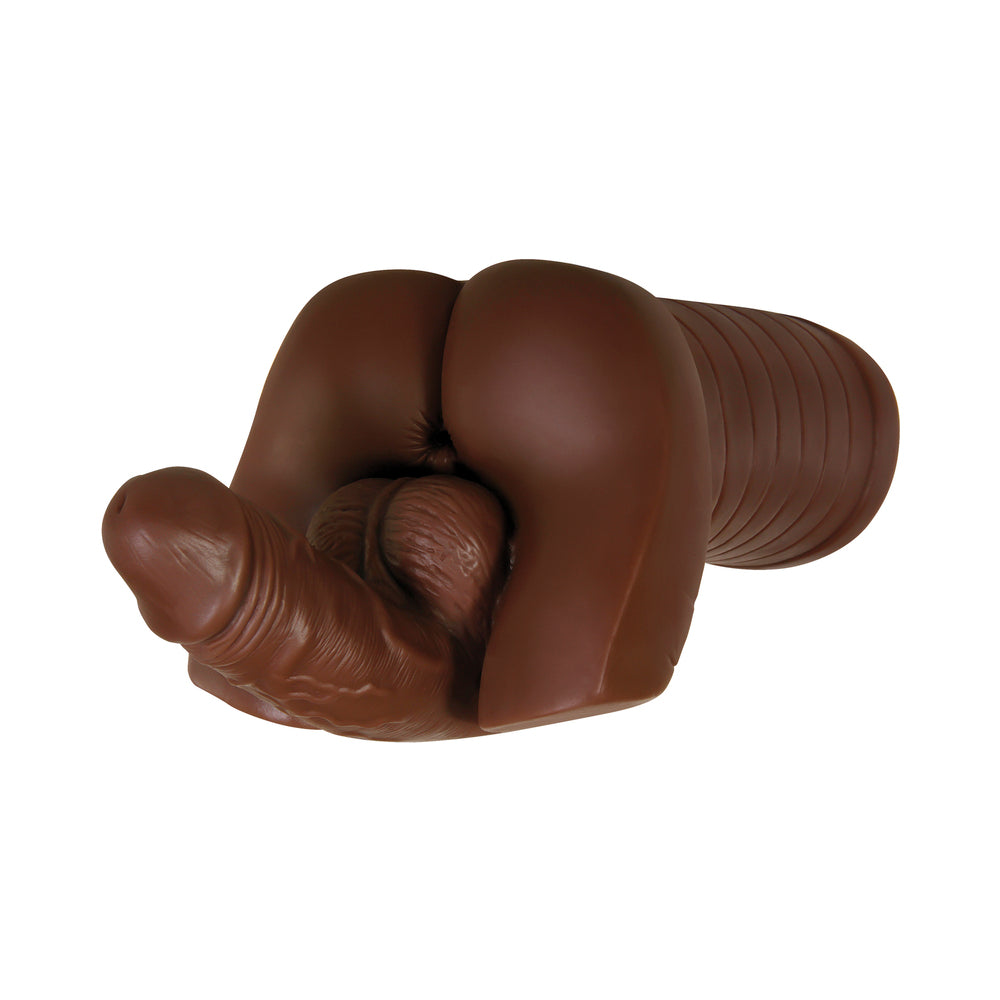Gender X Backdoor Bash Stroker With Shaft Brown 2.5lbs - Fantasies Boutique