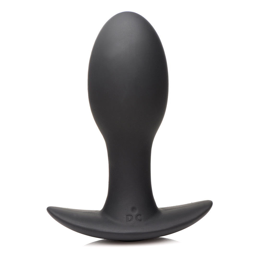 Curve Toys Rooster Rumbler Vibrating Silicone Anal Plug Medium Black - Fantasies Boutique