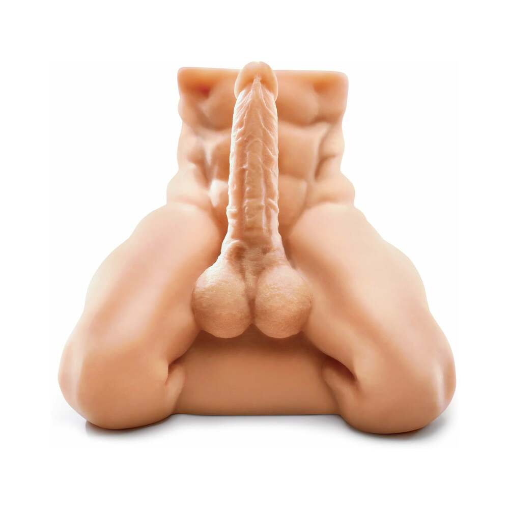 PDX Fuck Me Silly Man! Anal Masturbator With 8 in. Dildo Beige - Fantasies Boutique