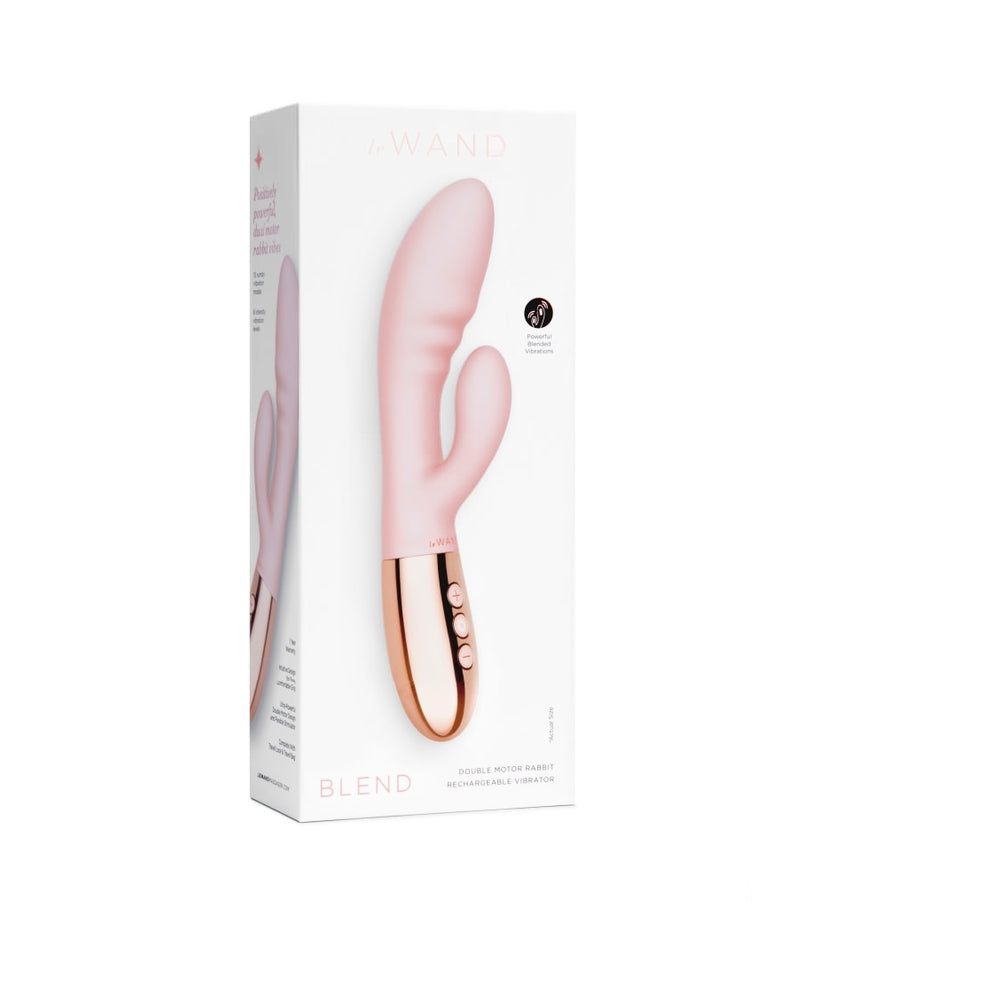 Le Wand Blend Rechargeable Double-Motor Silicone Rabbit Vibrator Rose Gold - Fantasies Boutique