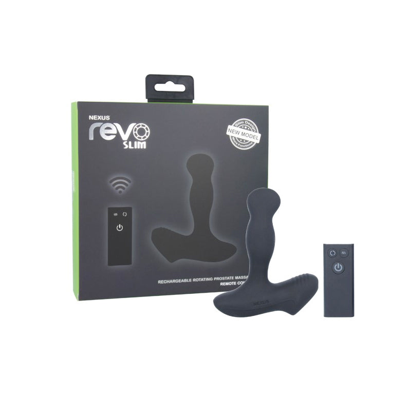 Nexus Revo Slim Remote Control Rotating Prostate Massager - Black - Fantasies Boutique