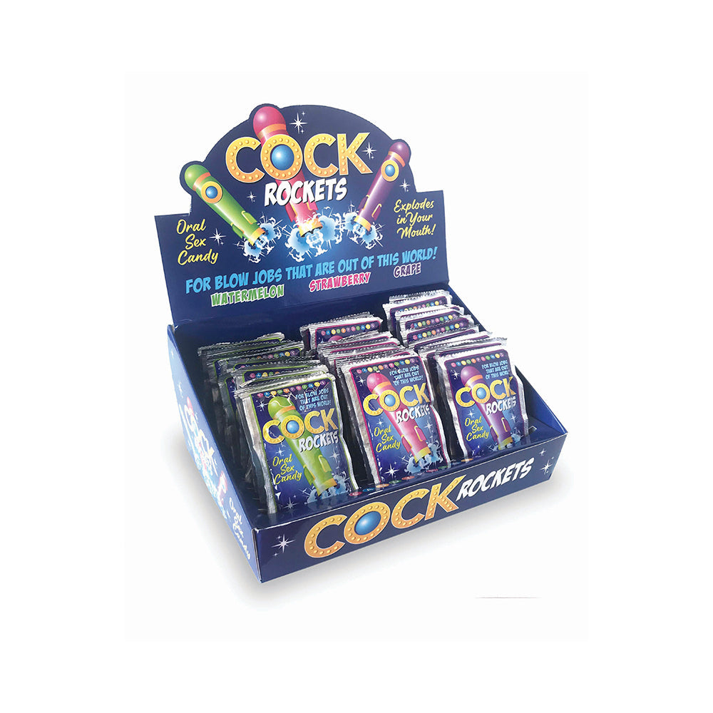 Cock Rockets Oral Sex Candy Assorted Flavor 36-Piece Display - Fantasies Boutique