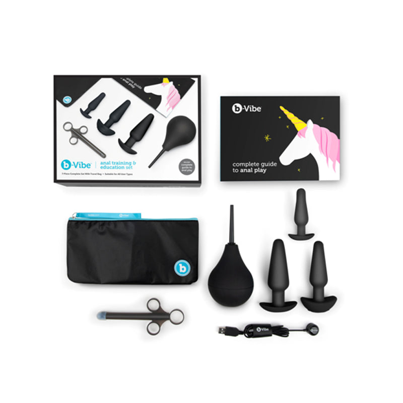 b-Vibe 7-Piece Anal Training & Education Set Black - Fantasies Boutique