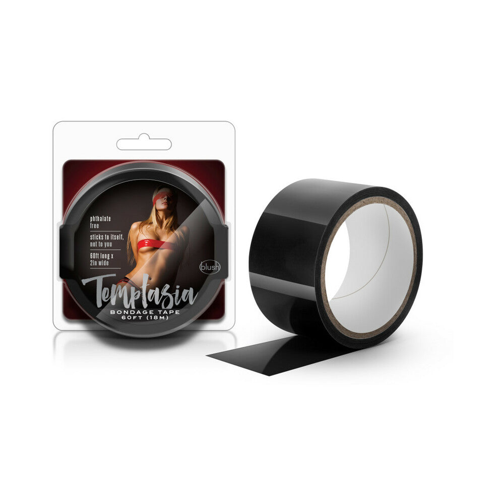 Blush Temptasia Bondage Tape 60 ft. / 18 m Black - Fantasies Boutique
