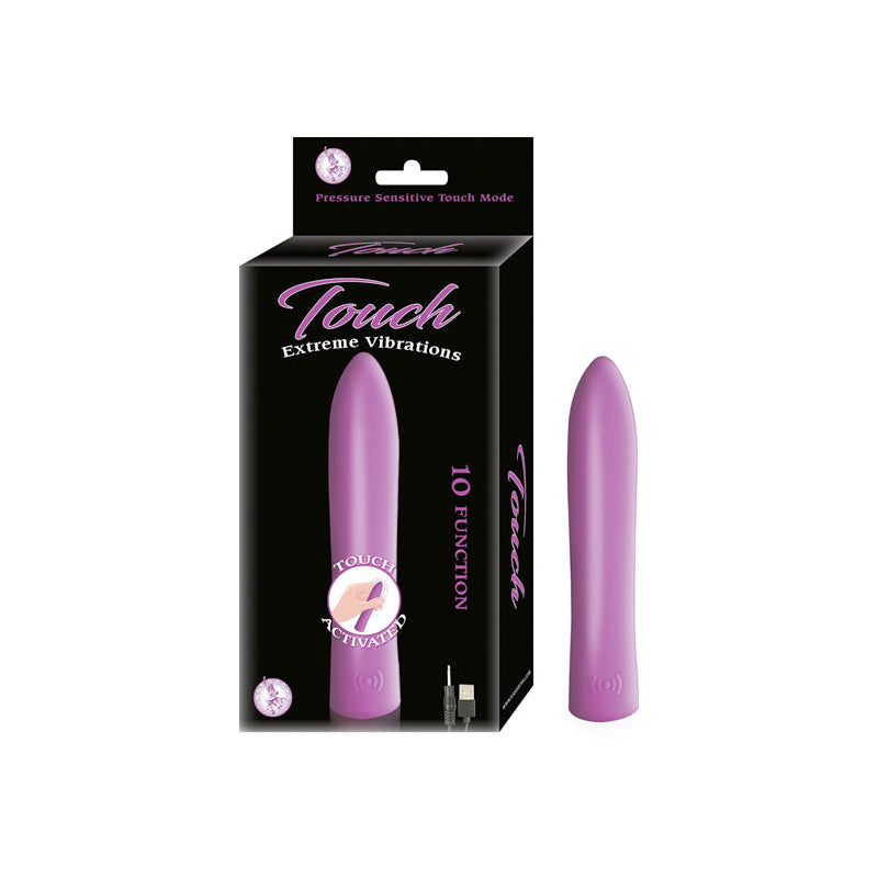 Touch Pressure Sensitive 10 Function Rechargeable Waterproof Purple - Fantasies Boutique