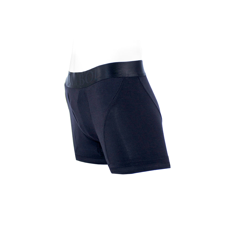 SpareParts Tomboii Rayon Boxer Briefs Harness Black Size XXS - Fantasies Boutique