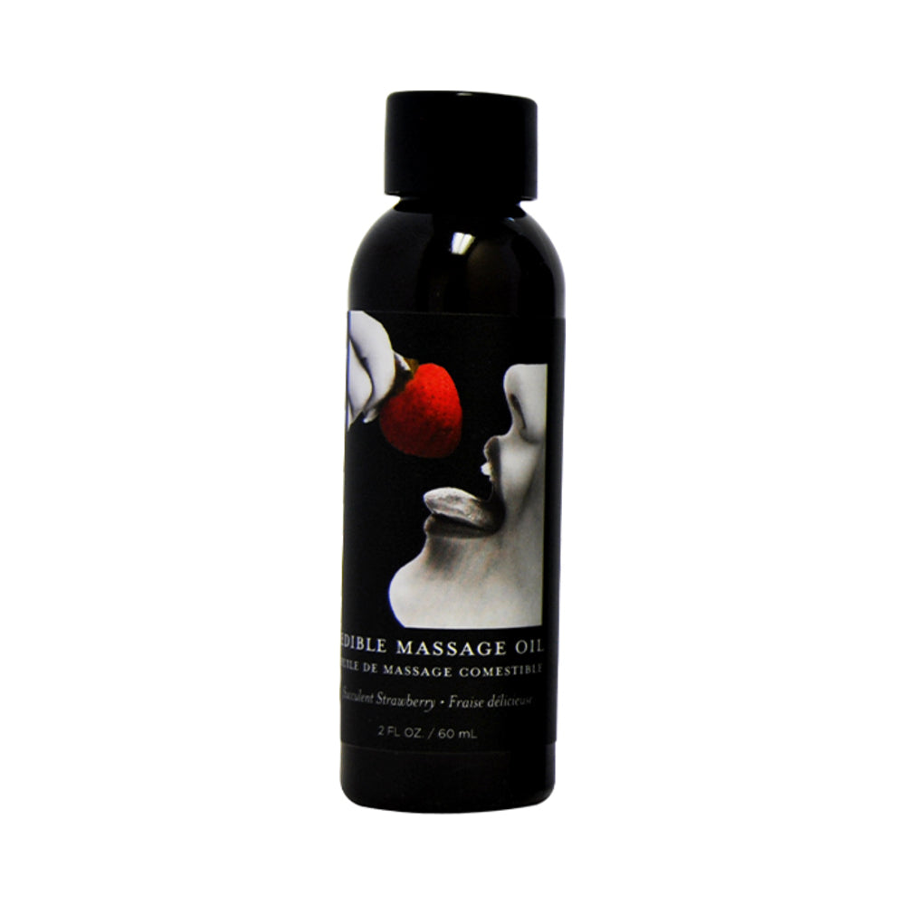 Earthly Body Edible Massage Lotion Strawberry 2 oz.