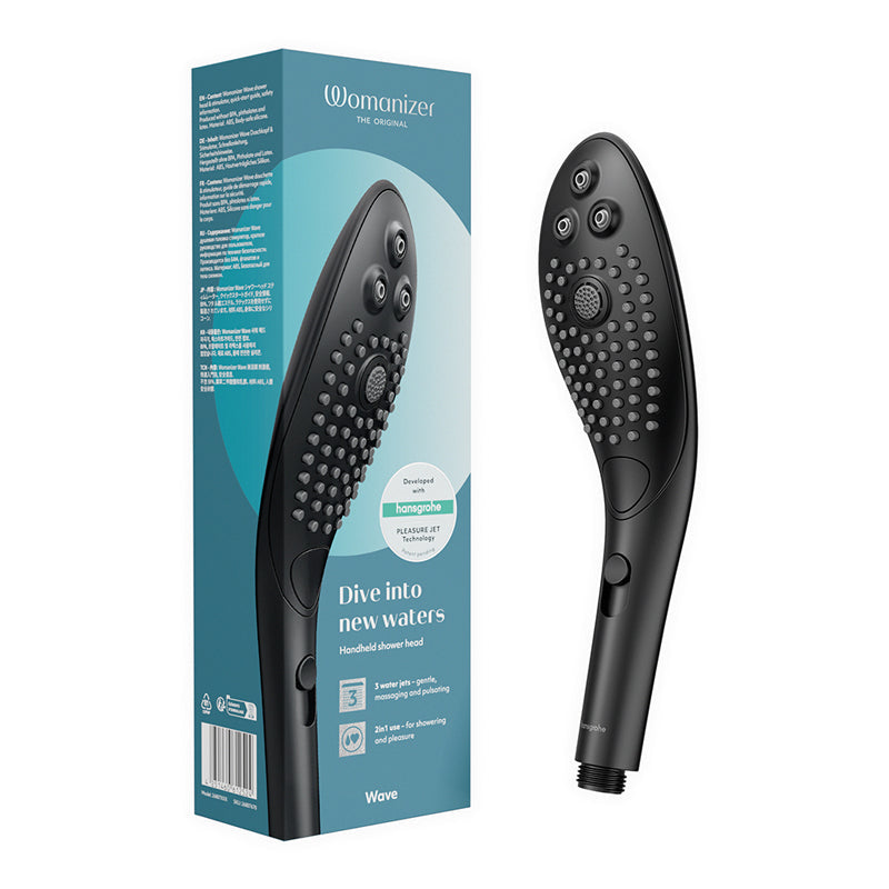 Womanizer Wave Shower Head Masturbator Black - Fantasies Boutique