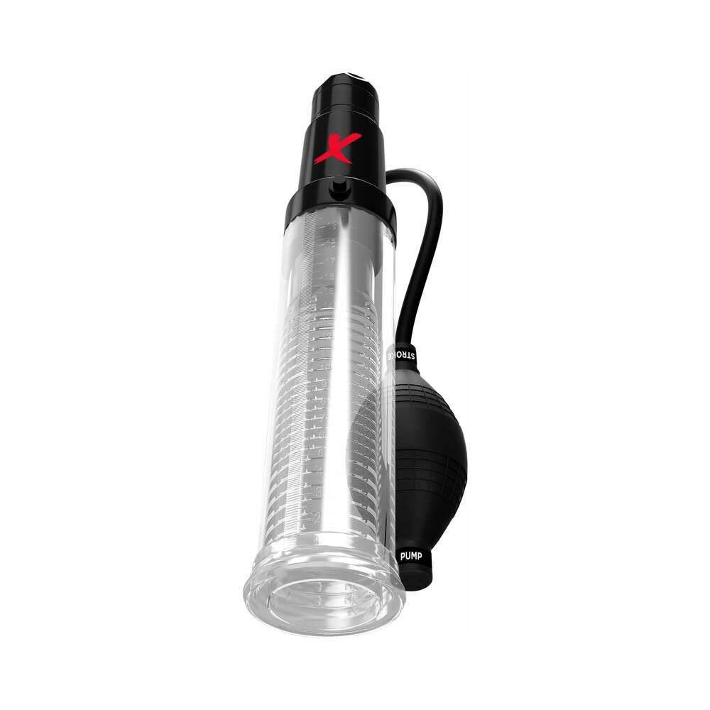 PDX Elite Suck-N-Pump Vibrating Penis Pump & Stroker Clear - Fantasies Boutique