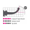 Icicles No. 87 Curved Glass G-Spot Massager With Suction Cup Black