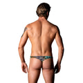 Male Power The Matchmaker Thong with 2 Rings Multi Animal S/M