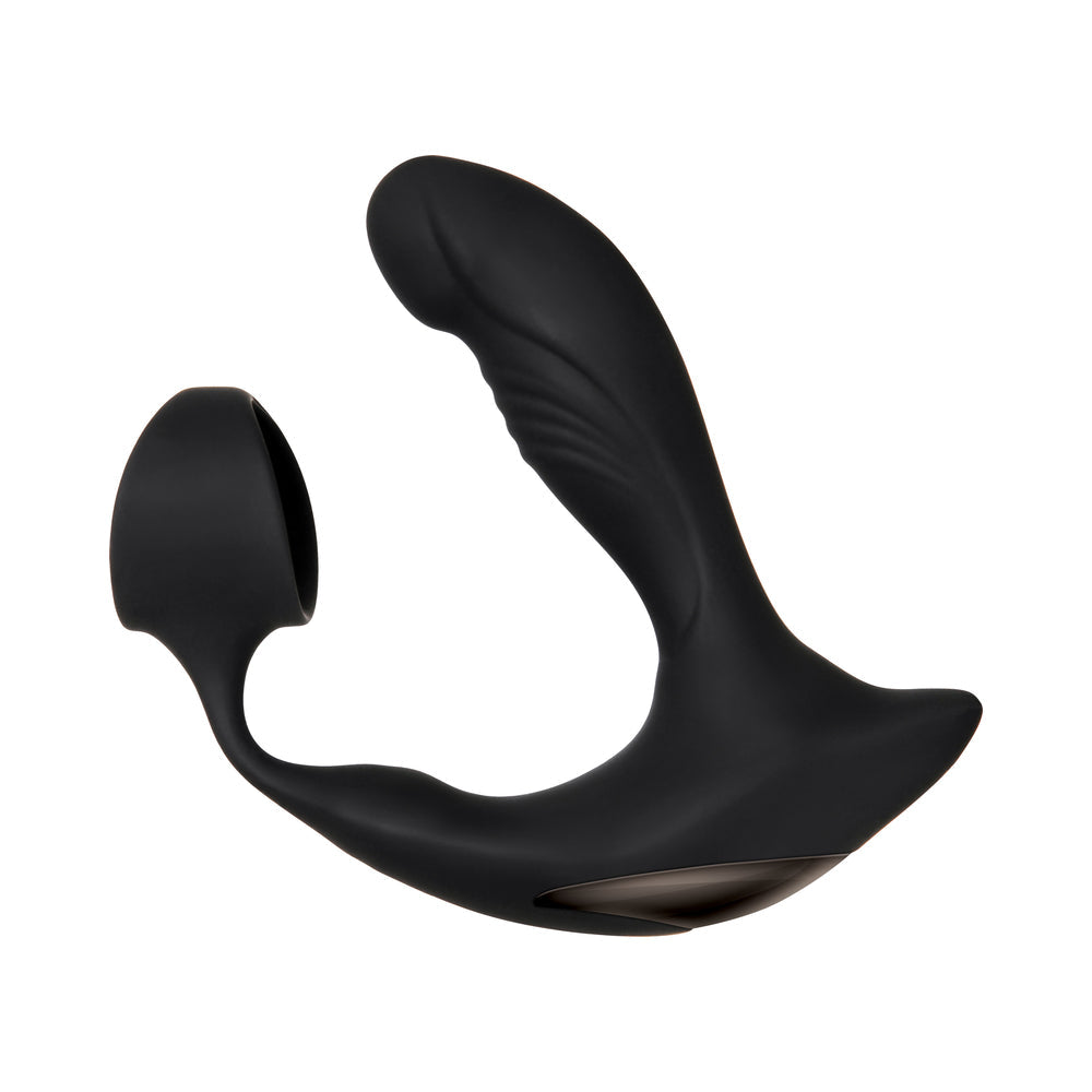 Zero Tolerance Strapped & Tapped Heating, Vibrating Prostate Massager, C-Ring Black