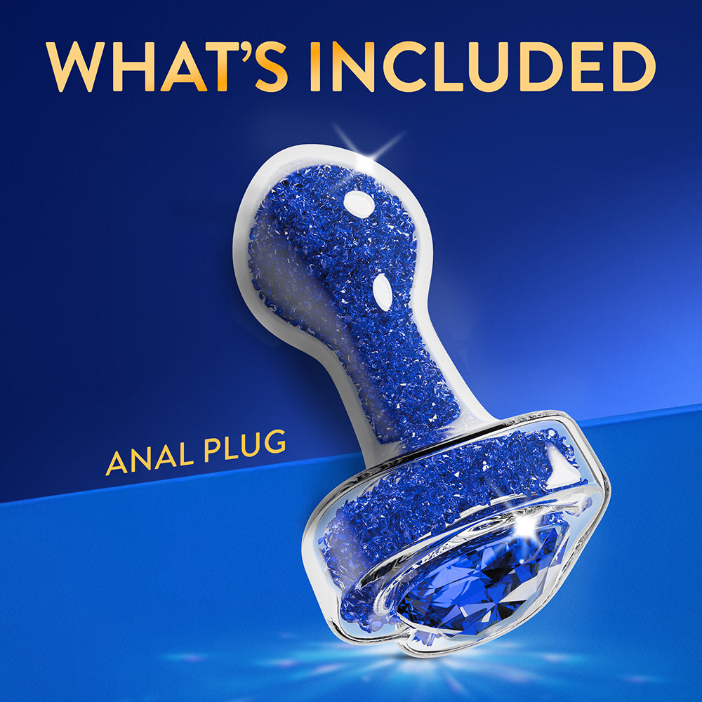Oh My Gem Prestige Glass Anal Plug Blue