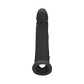 RealRock Realistic 9 in. Penis Sleeve Extender Sling Black - Fantasies Boutique