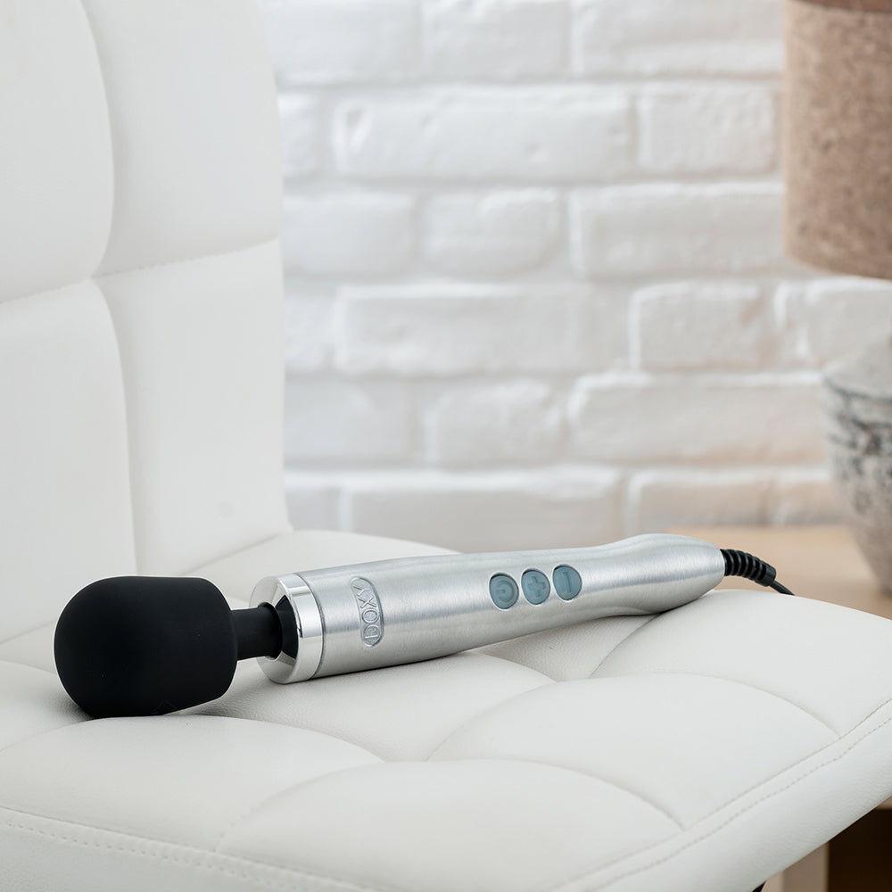 Doxy Die Cast Wand Vibrator Brushed Metal - Fantasies Boutique