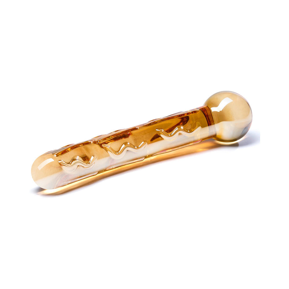 Glas 7.5 in. Orange Tickler Glass Dildo - Fantasies Boutique