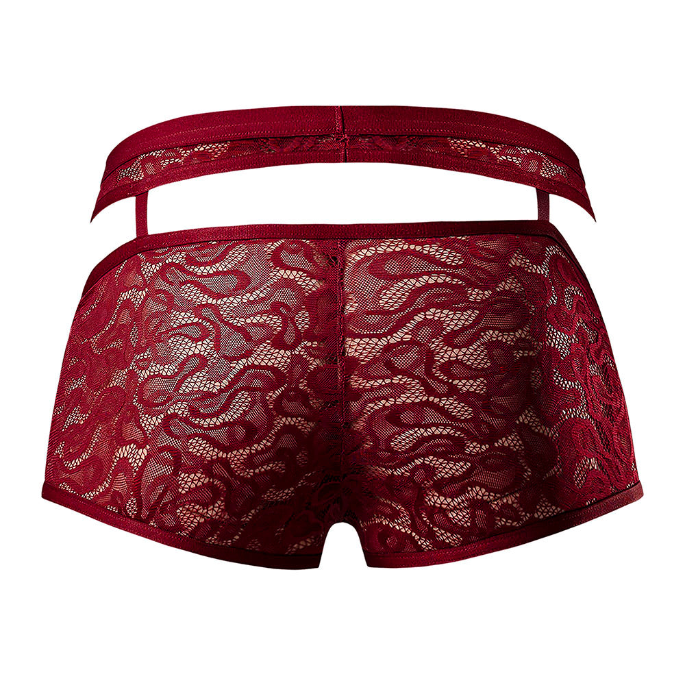 Male Power Lucifer Cutout Short Burgundy S