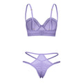 Magic Silk Sheer Passion Demi Bra & High Cut Tanga Very Peri L/XL