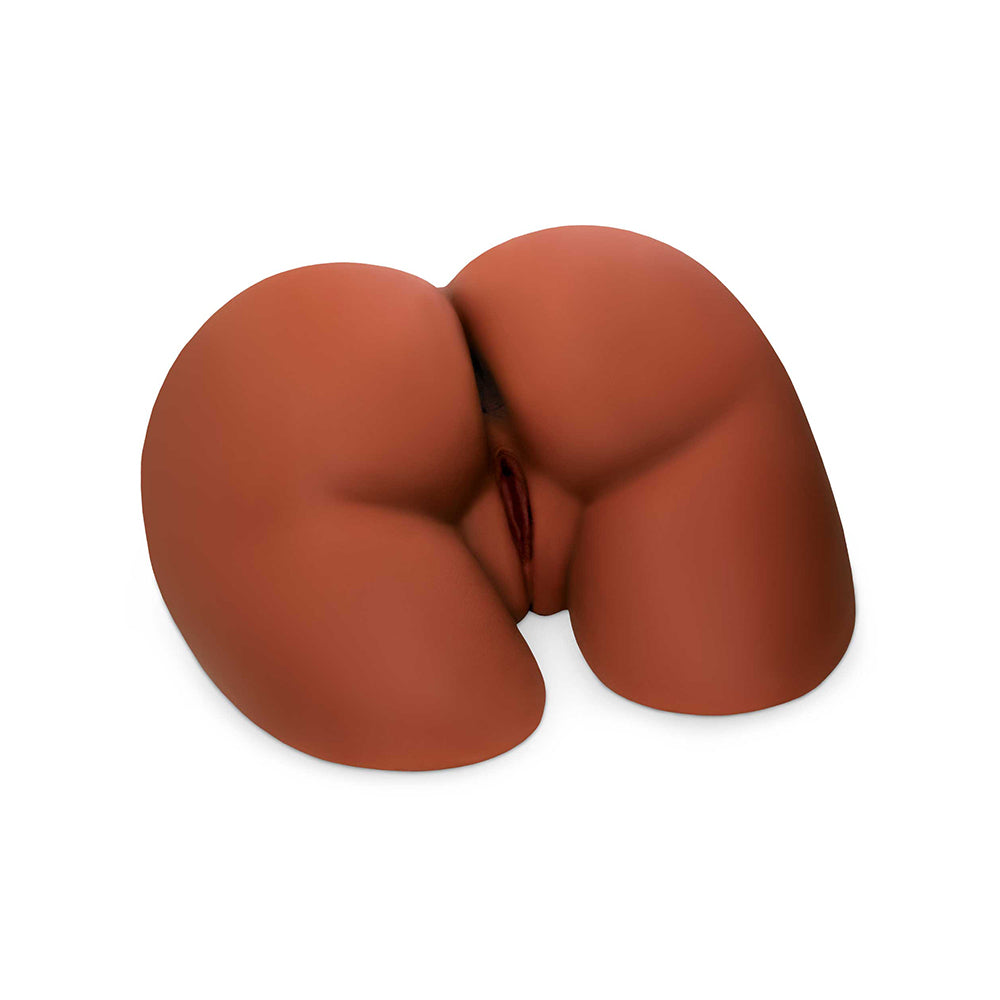 PDX Plus Perfect Ass XL Dual Entry Masturbator Brown - Fantasies Boutique