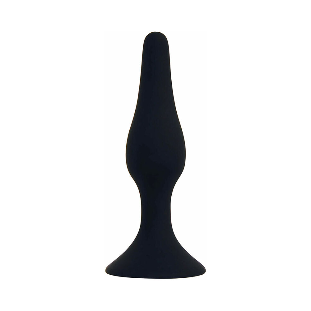 Curve Toys Rooster Alpha Silicone Anal Plug with Suction Cup Black