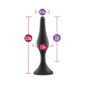 Blush Luxe Silicone Beginner Plug Small Black - Fantasies Boutique