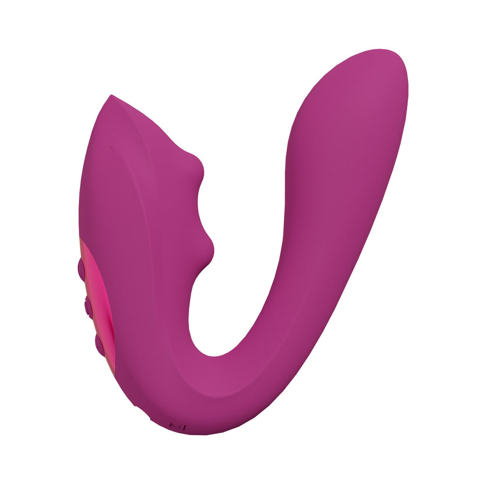 VIVE YUKI Rechargeable Dual Motor G-Spot Vibrator with Massaging Beads Pink - Fantasies Boutique