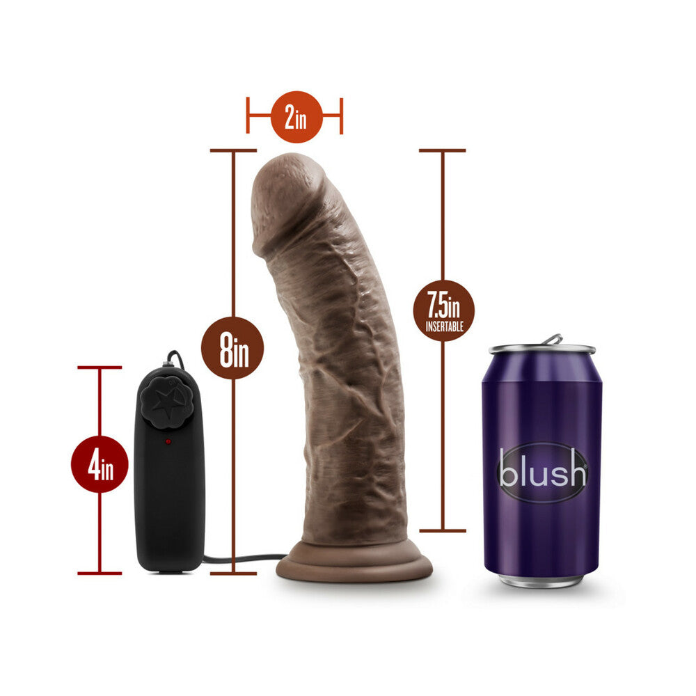 Dr. Skin Dr. Joe Realistic 8 in. Vibrating Dildo Brown - Fantasies Boutique