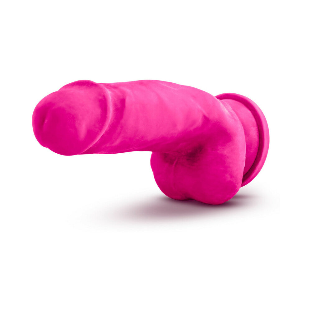 Au Naturel Bold Beefy 7 in. Posable Dual Density Dildo with Balls Pink - Fantasies Boutique