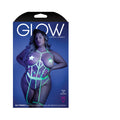 Fantasy Lingerie Glow In A Trance Open-Cup Crotchless Teddy Neon Chartreuse Queen - Fantasies Boutique