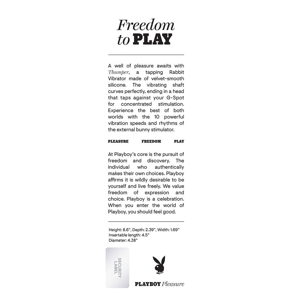 Playboy Thumper Rechargeable Tapping Silicone Dual Stimulation Vibrator Wild Star - Fantasies Boutique