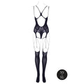 Le Desir Shade Elara VII Bodystocking with Open Cups Black O/S - Fantasies Boutique