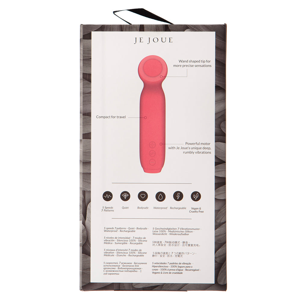 Je Joue Vita Rechargeable Silicone Wand Tip Bullet Vibrator Watermelon Pink - Fantasies Boutique