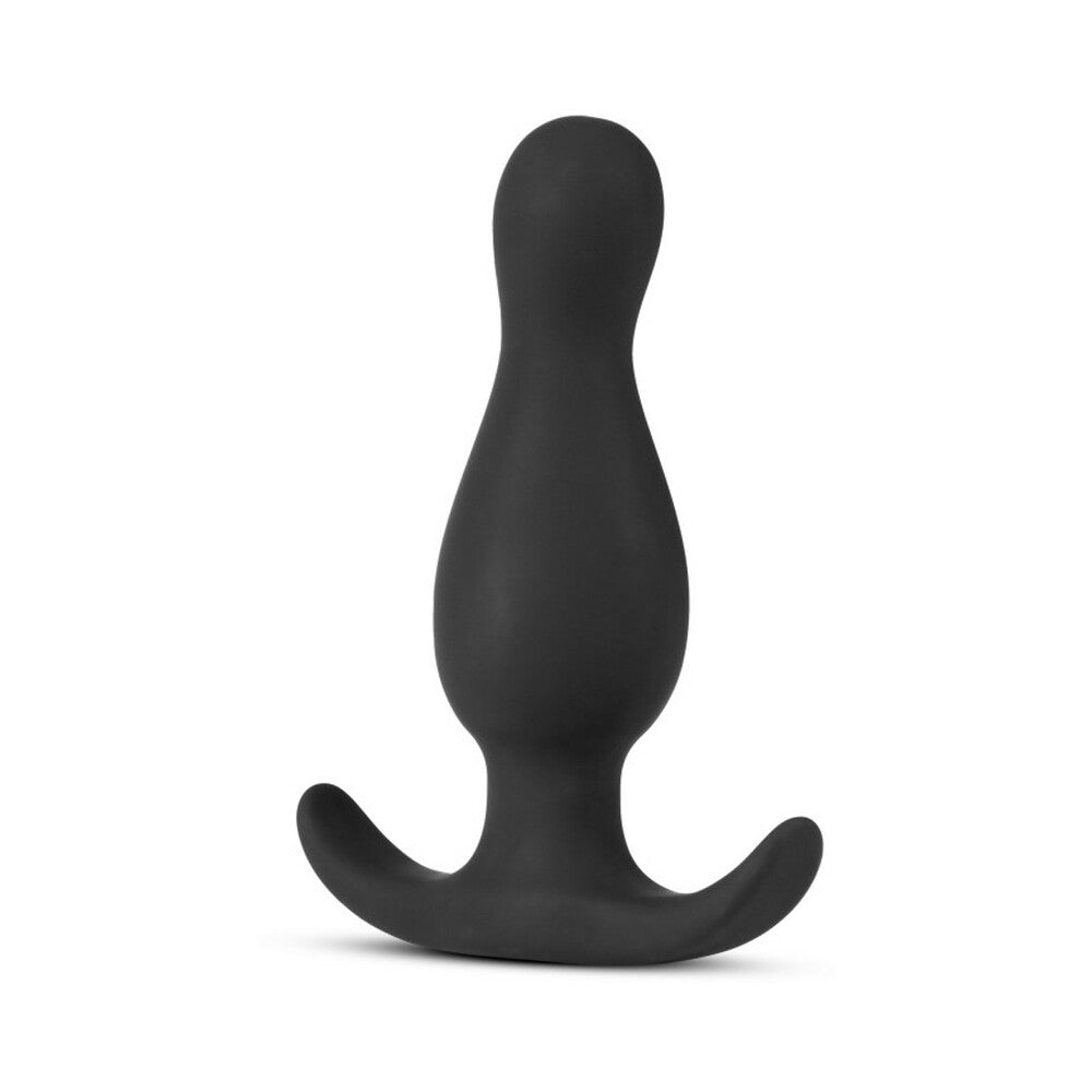 Anal Adventures Platinum Silicone Curve Plug Black - Fantasies Boutique