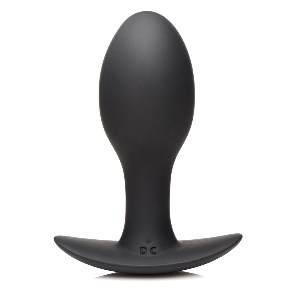 Curve Toys Rooster Rumbler Vibrating Silicone Anal Plug Large Black - Fantasies Boutique