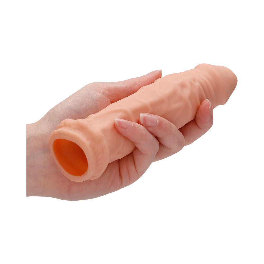 RealRock Realistic 6 in. Penis Sleeve Extender Beige - Fantasies Boutique