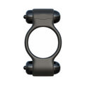 Fantasy C-Ringz Magic Touch Couples Ring With Dual Bullets Black - Fantasies Boutique