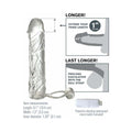 Fantasy X-tensions Vibrating Super Sleeve 1 in. Extension With Ball Strap Clear - Fantasies Boutique