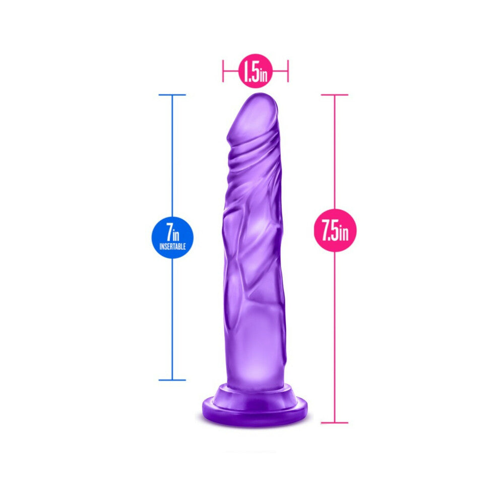 B Yours Sweet 'n Hard 5 Realistic 7.5 in. Dildo Purple - Fantasies Boutique