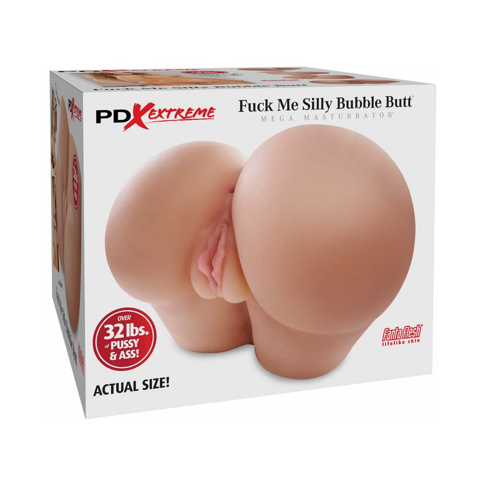 PDX Fuck Me Silly Bubble Butt Dual-Entry Mega Masturbator Beige - Fantasies Boutique
