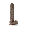 Dr. Skin Mr. Savage Realistic 11.5 in. Dildo with Balls Brown - Fantasies Boutique