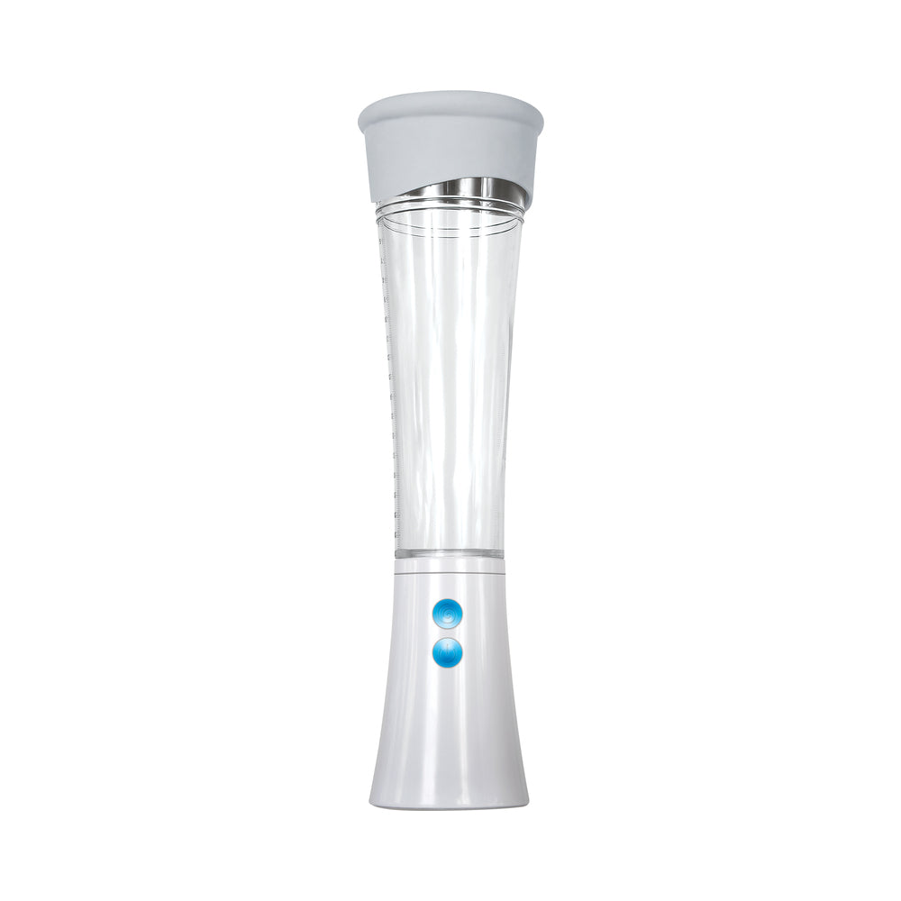 Zero Tolerance Sucking Good Rechargeable Vibrating Vacuum Pump Stroker Clear/White - Fantasies Boutique