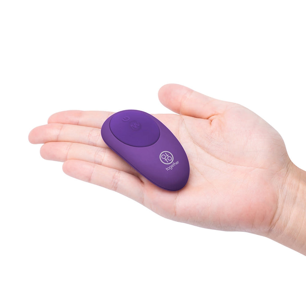 Together Couples Toy Remote-Controlled Dual Ended Rabbit Vibrator Purple - Fantasies Boutique