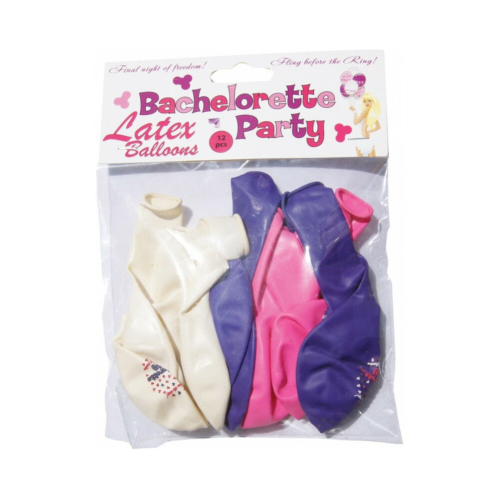 Bachelorette Party Balloons (12pc) Asst, - Fantasies Boutique