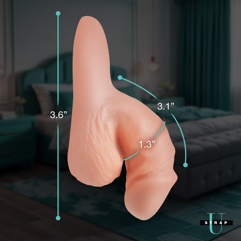 Strap U 3.6 in. Silicone Packer Dildo Light