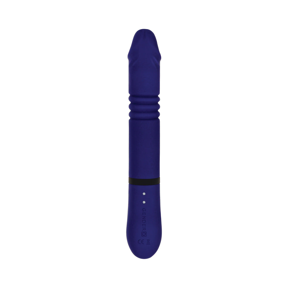 Gender X All In One Rechargeable Thrusting Rotating Silicone Rabbit Vibrator Purple - Fantasies Boutique