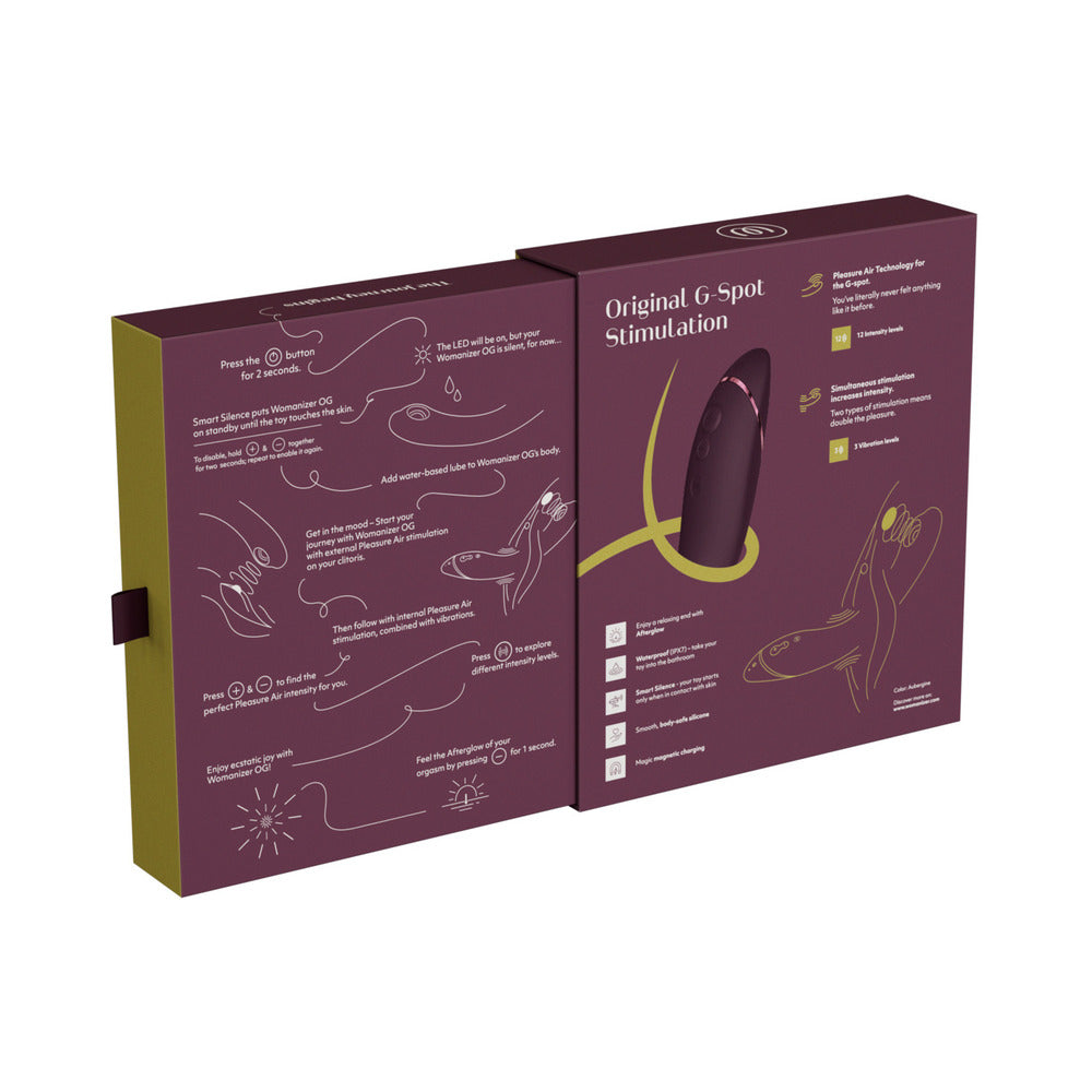 Womanizer OG Rechargeable G-Spot Pleasure Air Stimulator Aubergine - Fantasies Boutique