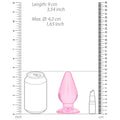 RealRock Crystal Clear 4.5 in. Anal Plug Pink - Fantasies Boutique