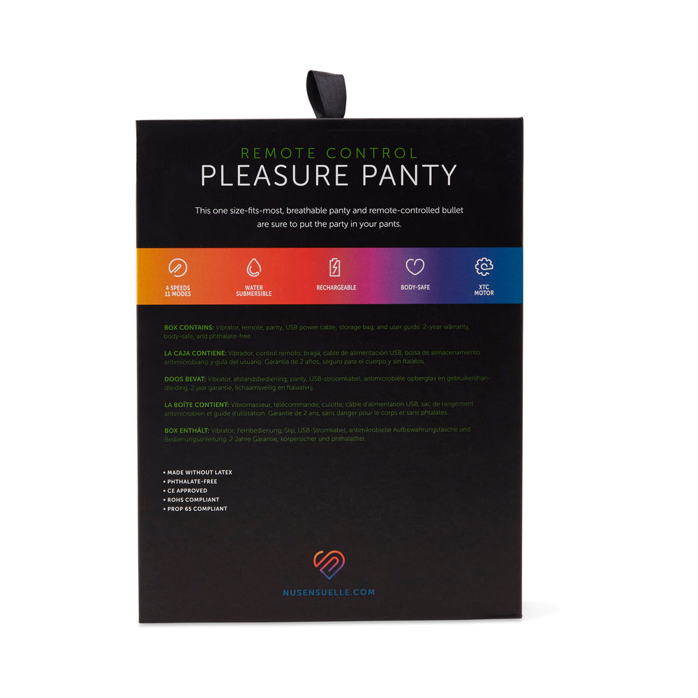 Nu Sensuelle Remote Control Pleasure Panty Black - Fantasies Boutique